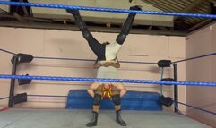 Skinny male jobber dropped on head