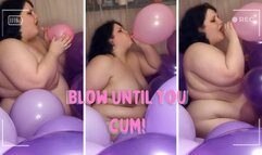 Inflating balloon as i ride your cock