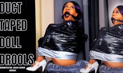 Duct Taped Doll Drools - OPEN MOUTH GAG MIDSECTION MUMMIFICATION IN 4K