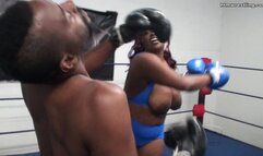 Stella Danny vs Darrius - Femdom Mixed Boxing Rematch (Windows Media) Beatdown