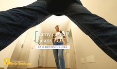 Samy casual jeans POV ballbusting kicks