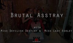 Brutal Asstray with Miss Lady Ashley and Miss Devilish Destiny