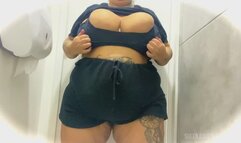 Bbw loves the gym bathroom