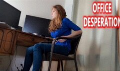 Office Desperation - Candle Boxxx Work Humiliation Toilet Fetish Pee Desperation Struggling Jeans Wetting Embarrassment 4k