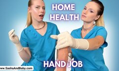 Annoyed Medical Handjob in Gloves from In House Nurses