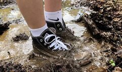 MUDDY CONVERSE ALL STAR, Converse in Mud, Wet and Muddy Converse, Converse Ruined in Forest