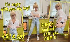 I'm angry with you, my boy! As a punishment, you punch yourself while jerking off! JOI CBT GERMAN