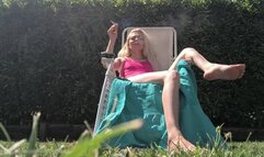 Sunbathing & Smoking in My garden