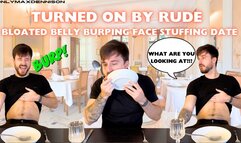 turned on by bloated belly burping face stuffing date