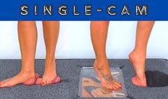 Gag And Cum Under My Dirty Bare Feet - Leg Cam - AmbersCBT - 70LC