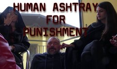 Human ashtray for punishment