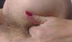 I am fingering my sexy hairy asshole and trying to fart so hard