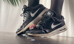 A Shoejob Dream with Nike Thea Sneakers - CBT, Bodytrampling, Shoejob and Upskirt Views on black Nylons and Sneakers - multi - 4k