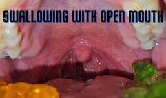 Swallowing with open mouth