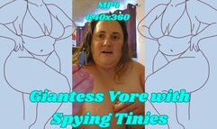 SSBBW Giantess Goddess Rachel Vore with Spying Tinies MP4 640x360