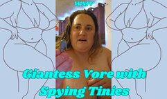 SSBBW Giantess Goddess Rachel Vore with Spying Tinies WMV