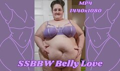 SSBBW Rachel Rubs, Jiggles, and Slaps Her Belly MP4 1440x1080