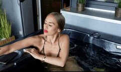 Goddess Kira Gold – BRAND NEW!! – Obedient servant and human ashtray for the Goddess in the whirlpool