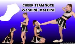 Cheerleader Uses Mouth to Wash Dirty Socks