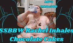 SSBBW Rachel Becomes a Feedee To Inhale Two Chocolate Cakes MP4 480x360