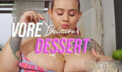 VORE DELICIOUS DESSERT WITH LATINA BIG BOOBS MILF