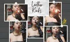 Leather Kinks - Smoking Two White Cigarettes - Leather and Dark make up - Audible