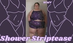 SSBBW Rachel Strips Naked in the Shower WMV