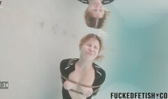 only UW Shibari underwater catsuit sexy military challenger out of control