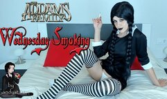 Wednesday Addams smoking Cosplay