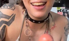 JOI with a goth girl who makes you eat your own cum from your tiny dick