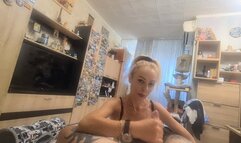 wrist watch fetish, pov oil handjob, cum on tits