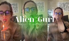 Naughty Secretary Smoking Black & Mild | Alien Girl