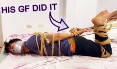 Dominant Girlfriend Practices Her Rope Rigging Skills in Intense Bondage (mp4)