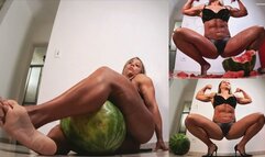 Scissoring watermelon