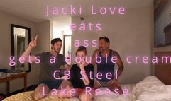 Lake Reese and CB Steel Double Creampie Jacki Love