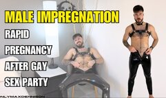 Male impregnation rapid pregnancy after gay sex party