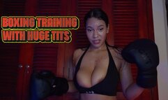 BOXING TRAINING WITH HUGE TITS