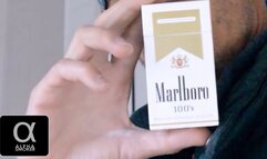 Smoking Marlboro Lights 100s