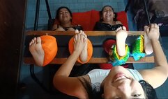 Soles Up Tickle Madness Part 3: Naz Gives Edi & Yexica an Extreme Double Foot Tickling!