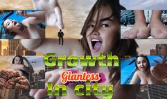 Growing in city Giantess