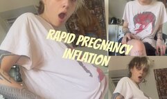 SKINNY GOTH HUGE BELLY RAPID PREGNANCY AT THE DOCTORS OFFICE