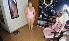 Kristen Hill BBW swimming dress, strip dance and ass clapping