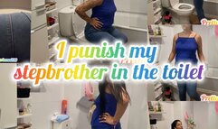 I punish my stepbrother in the toilet