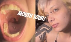 goth girl NO MAKEUP MOUTH TOUR! tongue teeth tonsils uvula