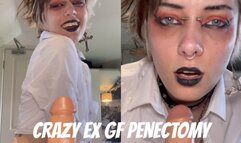 SEXY CRAZY EX in SCHOOLGIRL OUTFIT gives you a PENECTOMY for cheating on her and EATS IT