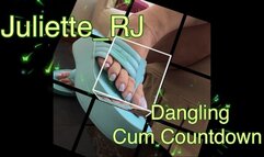 Juliette-RJ Dangling on Sexy Flip Flop Wedges in beautiful French Tip Pedicure - DANGLING - FRENCH TIP PEDICURE - BBW - THICK THIGHS - BBW LEGS - WEDGE FLIP FLOPS - FOOT FETISH - TOES WIGLING