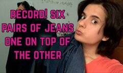 I beat my personal best - 6 pairs of pants including 4 pairs of jeans worn one on top of the other