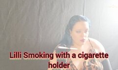 Lilli Smoking with a cigarette holder - SGL036