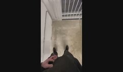 Desperate Pissing in Campus Stairwell (Huge Relief)