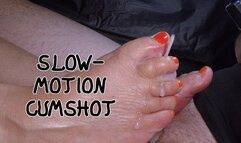 Nice, slow, edging toejob footjob to huge load dripping all over my toes! [SLO-MOTION CUMSHOT]